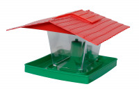 Bird feeder Neckar, plastic, 23 x 14 cm, green/red