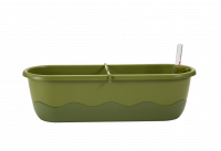 Self-watering box with hangers Mareta green