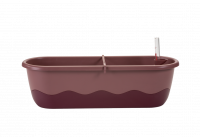 Self-watering box with hangers Mareta pink wine red